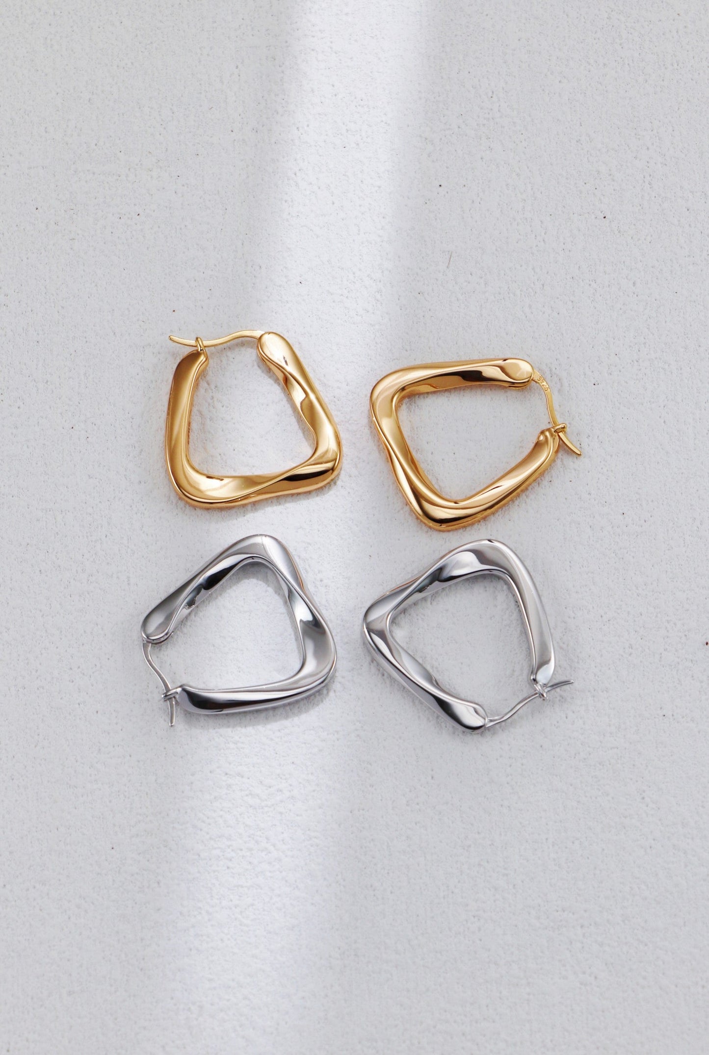 Modern Geometric Hoop Earrings