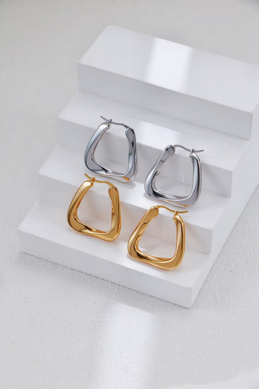 Modern Geometric Hoop Earrings